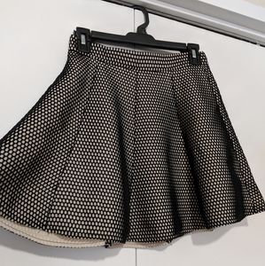 Black/Nude Skater Skirt